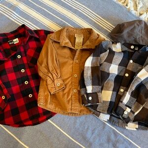 Set of Three Toddler Button-Up Shirts